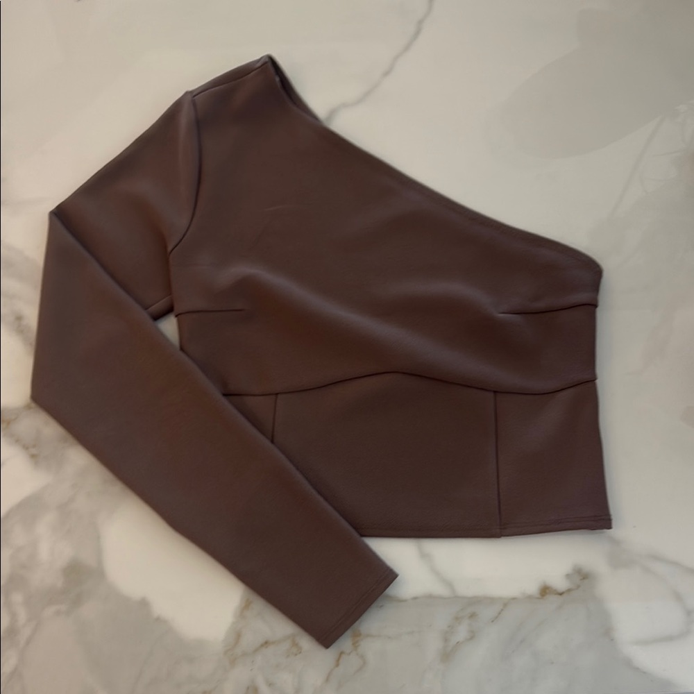 Abercrombie Brown One-Shoulder Top